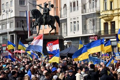 Митинг в подкрепа на Украйна (Загреб, 5 март 2022 г.)